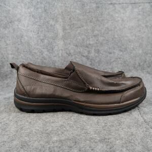 Faded Glory Shoes Mens 10 Casual Loafers Slip On Moc Toe Lightweight Brown